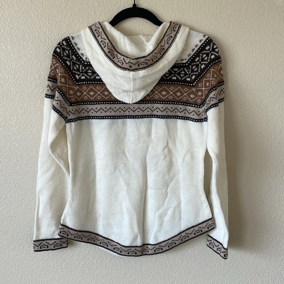 Artesania Hand Knit Alpaca Wool Blend Fair Isle Sweater S Hoodie Cozycore Hygge - Picture 8 of 11